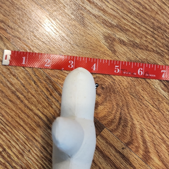 Set of 2 Vintage Unfinished Muslin Fabric Plush Ragg Dolls With Beaded Eyes 5.5" - Picture 6 of 6